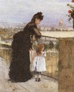 Berthe Morisot On the Balcony oil painting reproduction